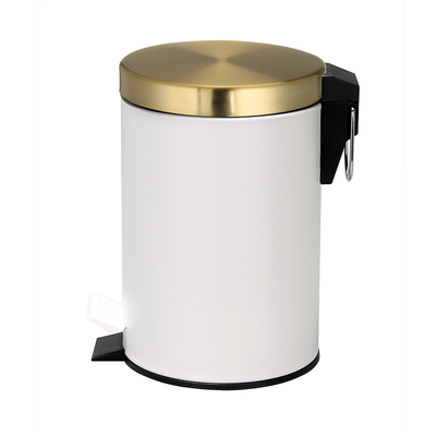주문 롤링 커버 타입 SS 3L/5L/8L/12L/20L/30L 용량과 발 페달 구조의 둥근 쓰레기통 온라인 제조
