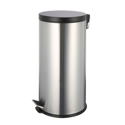 주문 롤링 커버 발 페달 구조 스테인리스 스틸 쓰레기통 3L / 5L / 8L / 12L / 20L / 30L SS 쉽게 폐기물을 처리하기위한 둥근 캔 온라인 제조