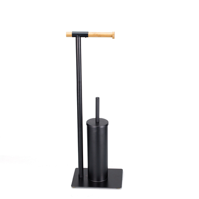 주문 21*18*67cm 내구성형 욕실 서드 스틸 대나무 화장실용 휴지 들고 브러쉬 세트 온라인 제조