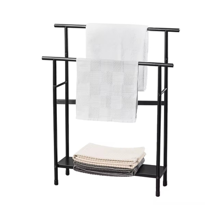 제거 할 수 있는 서 있는 가정용 욕실 금속 폴더블 콤팩트 FREESTANDING 수건 홀더